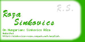 roza sinkovics business card