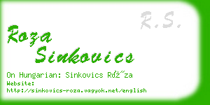 roza sinkovics business card